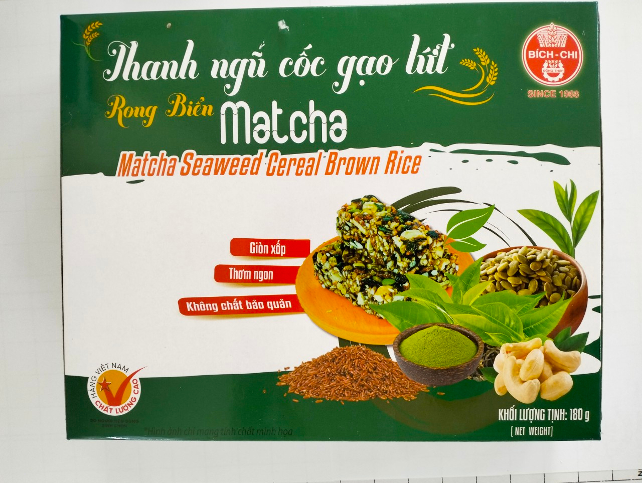 Thanh Ngũ Cốc Gạo Lứt Rong Biển Matcha