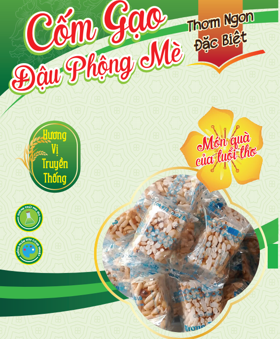 Cốm gạo đậu phộng mè