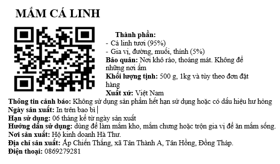 Mắm cá linh